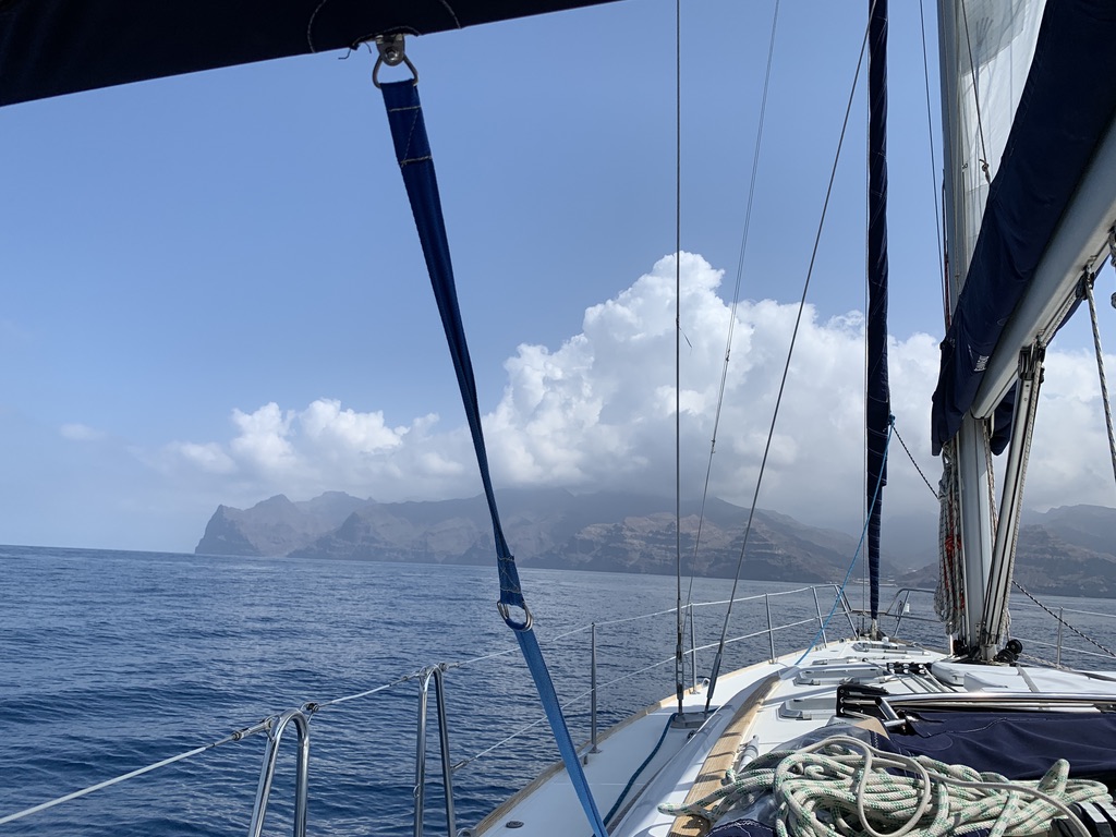 Sailing off Puerto de Mogán